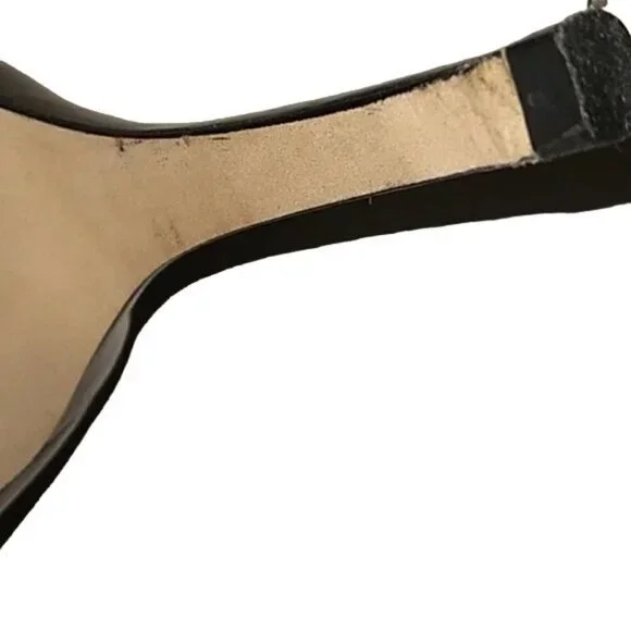 L.K. Bennett Black Patent Leather Round Toe Pumps - Picture 8 of 8